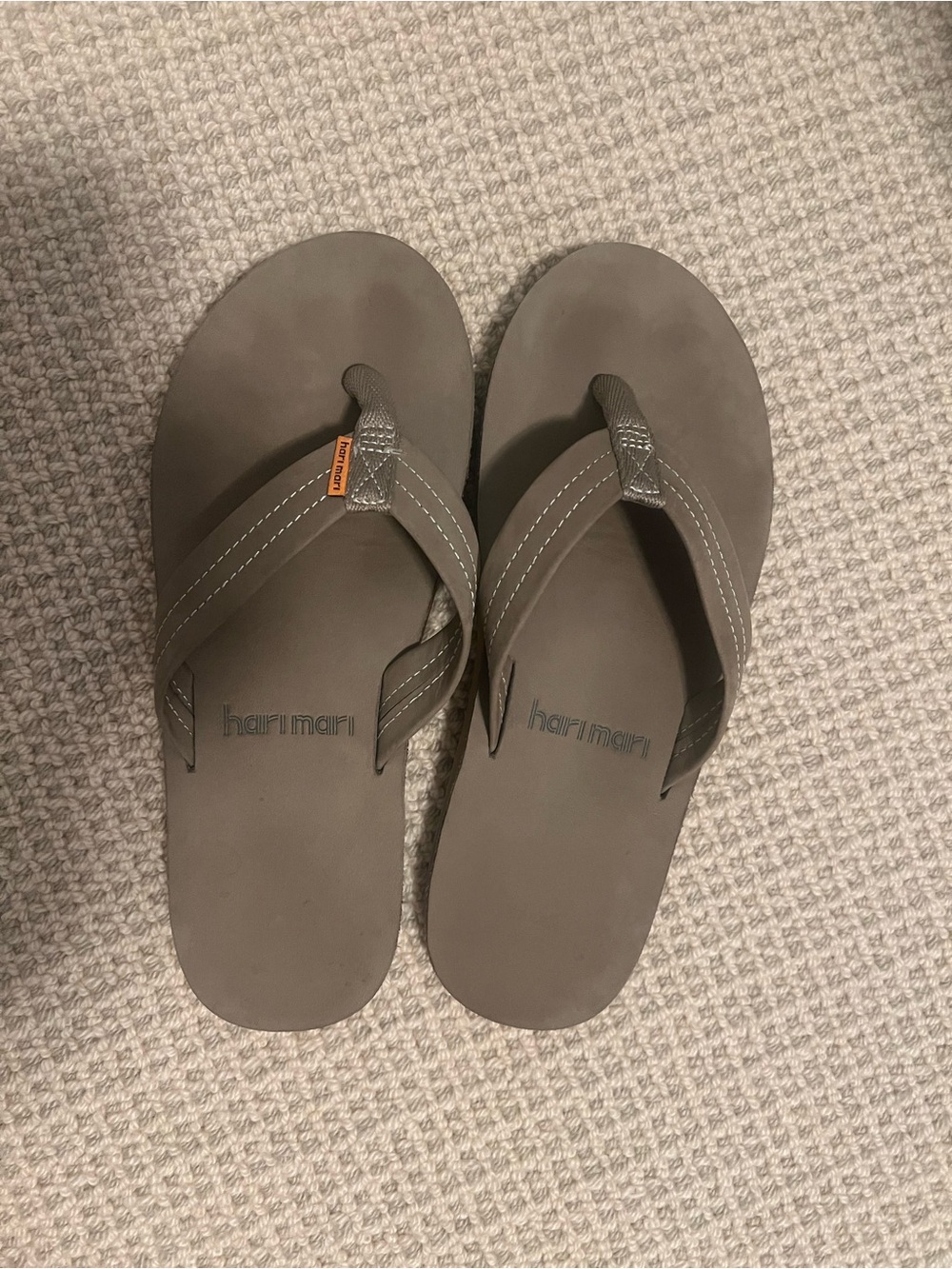 Hariman Men's Gray Casual Flip Flops - Soft Foam Thong Sandals
